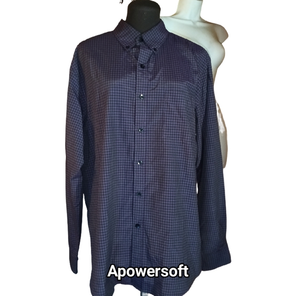 Check Purple Button Down Shirt (0564)